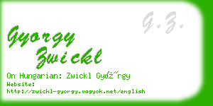 gyorgy zwickl business card